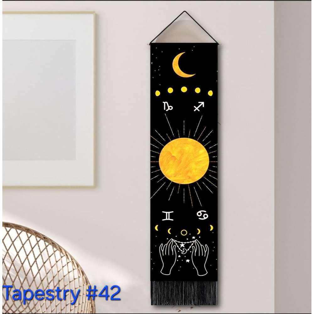 Celestial‎ Sun Moon Tapestry Astrology Wall Hanging Bohemian Decor Art